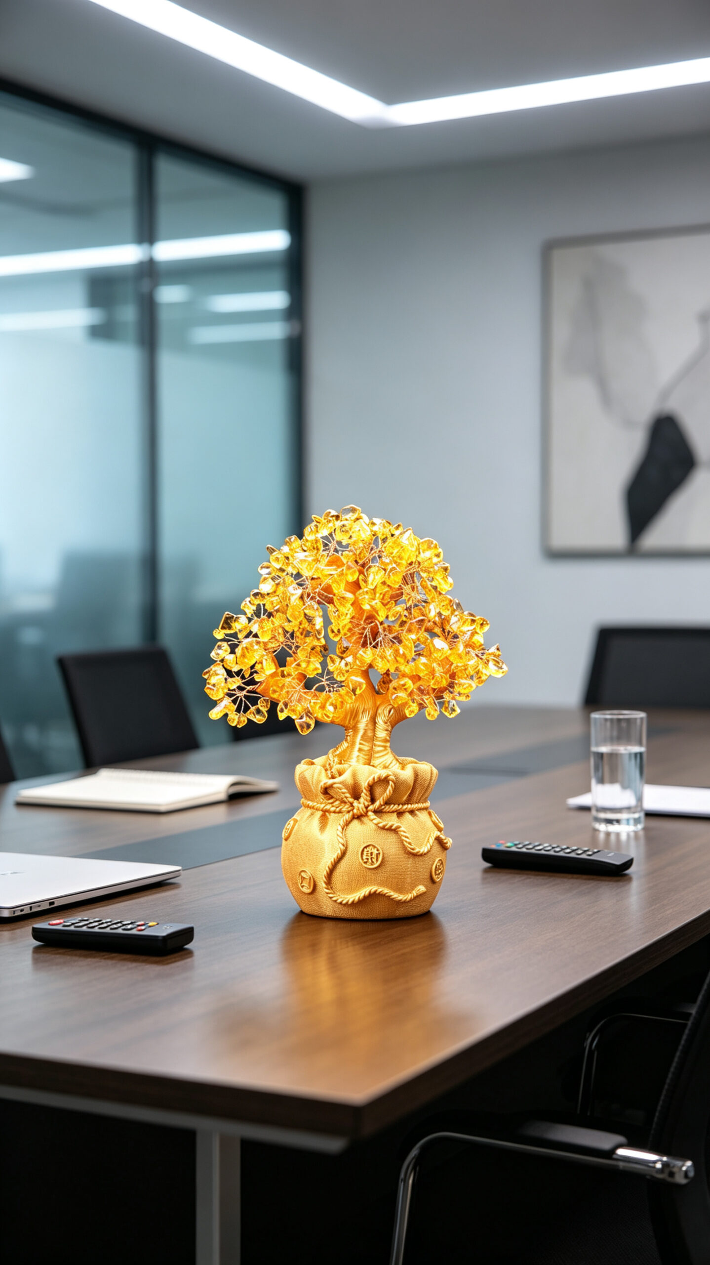 XuanyiCrystal Citrine Money Tree | Wealth & Abundance Ornament - citrine money tree decor