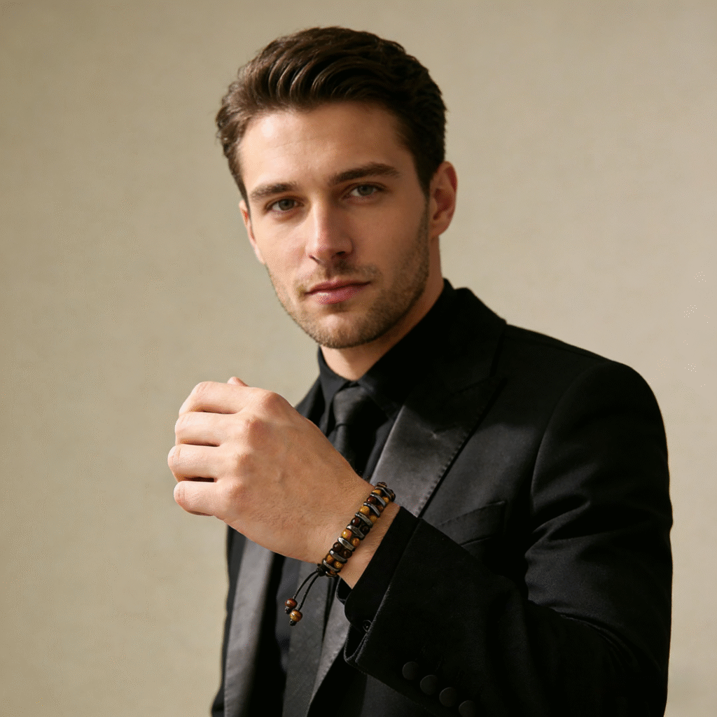 tiger's eye wealth bracelet for fashionable, attract wealth & aura