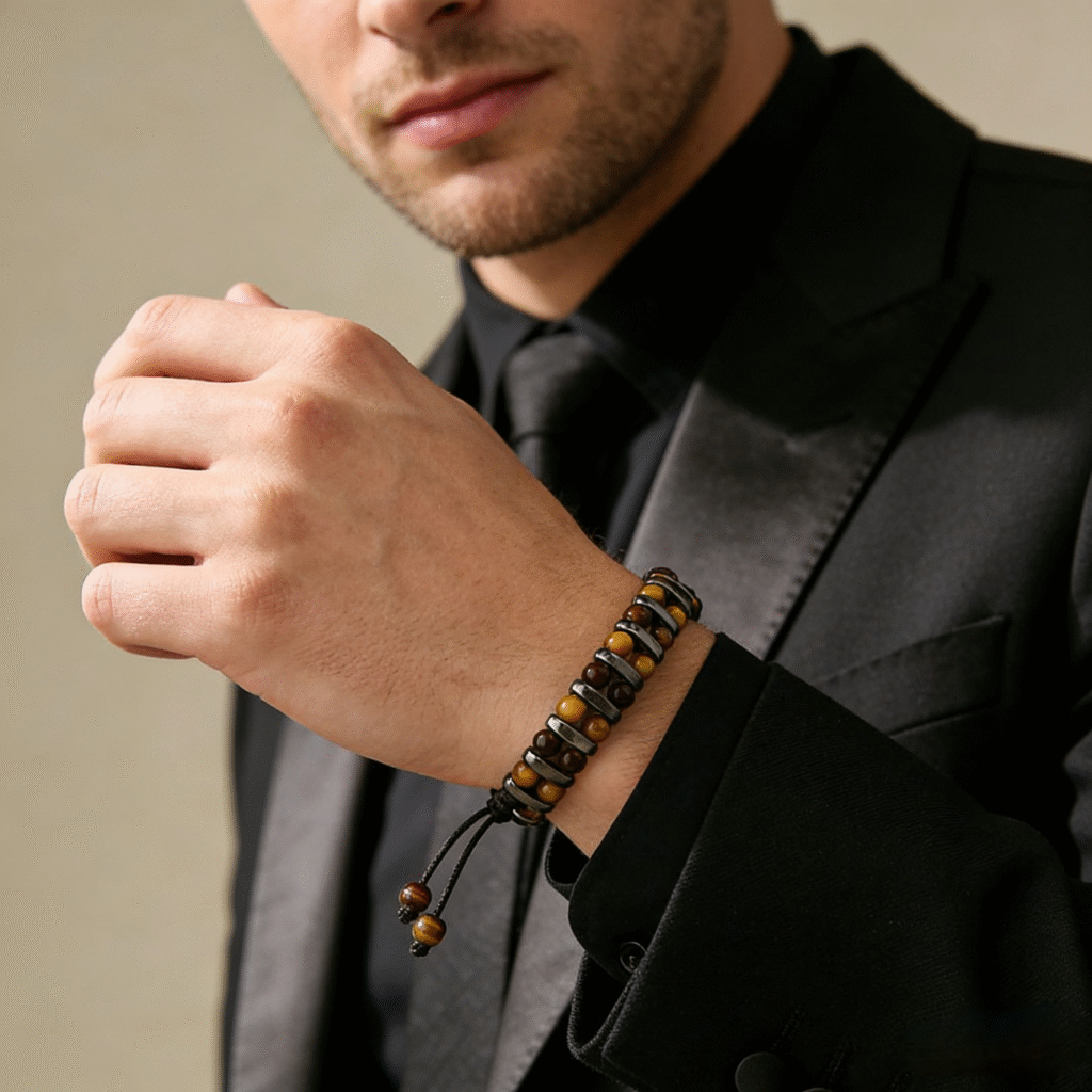 tiger's eye wealth bracelet for fashionable, attract wealth & aura