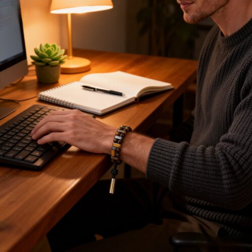 tiger's eye wealth bracelet for fashionable, attract wealth & aura