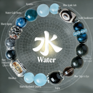 water element bracelet for wisdom & wealth flow | black aventurine "money magnet