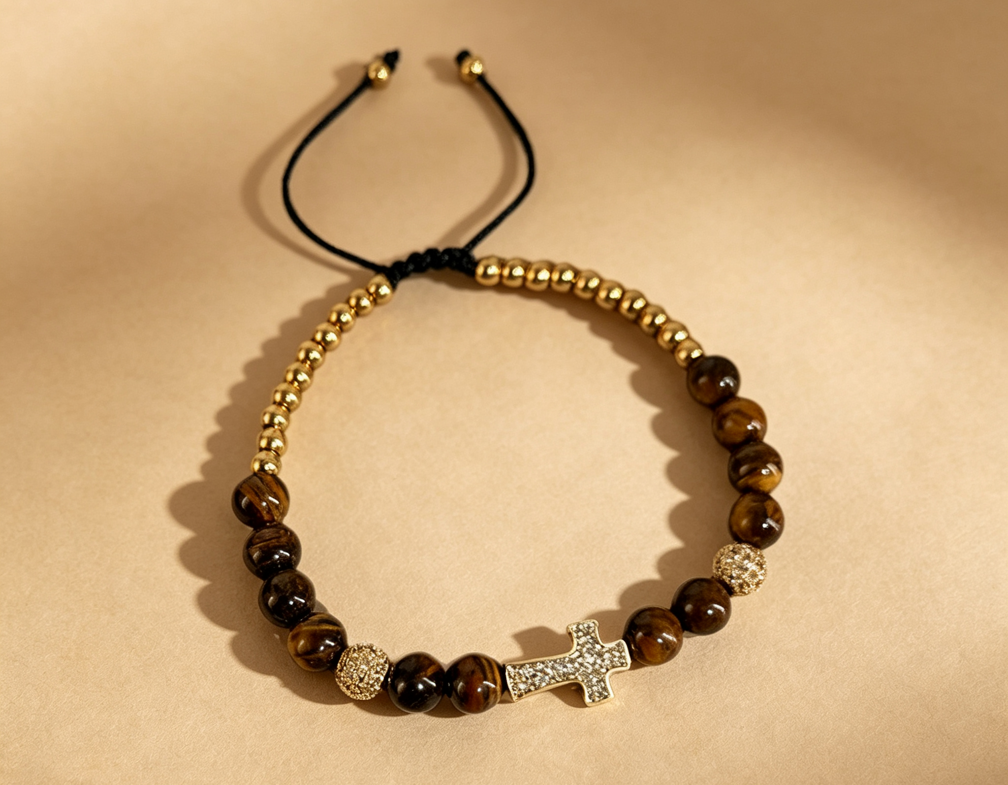 Maillard Tiger Eye Cross Bracelet · Taoist Blessed - Maillard Tiger Eye Cross Bracelet · Taoist Blessed