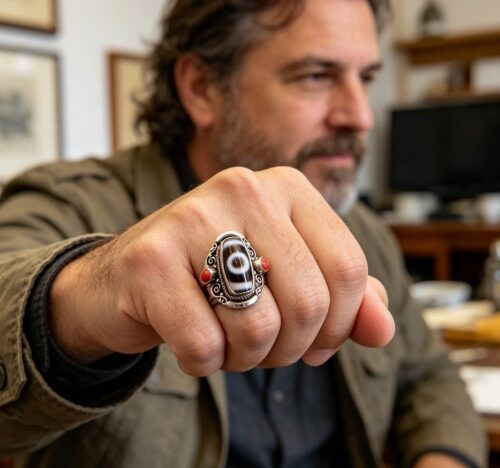 Tibetan Handmade 925 Silver Ring | Adjustable Open Ring Vintage Ethnic Unisex | Chunky Statement Jewelry for Men & Women photo review