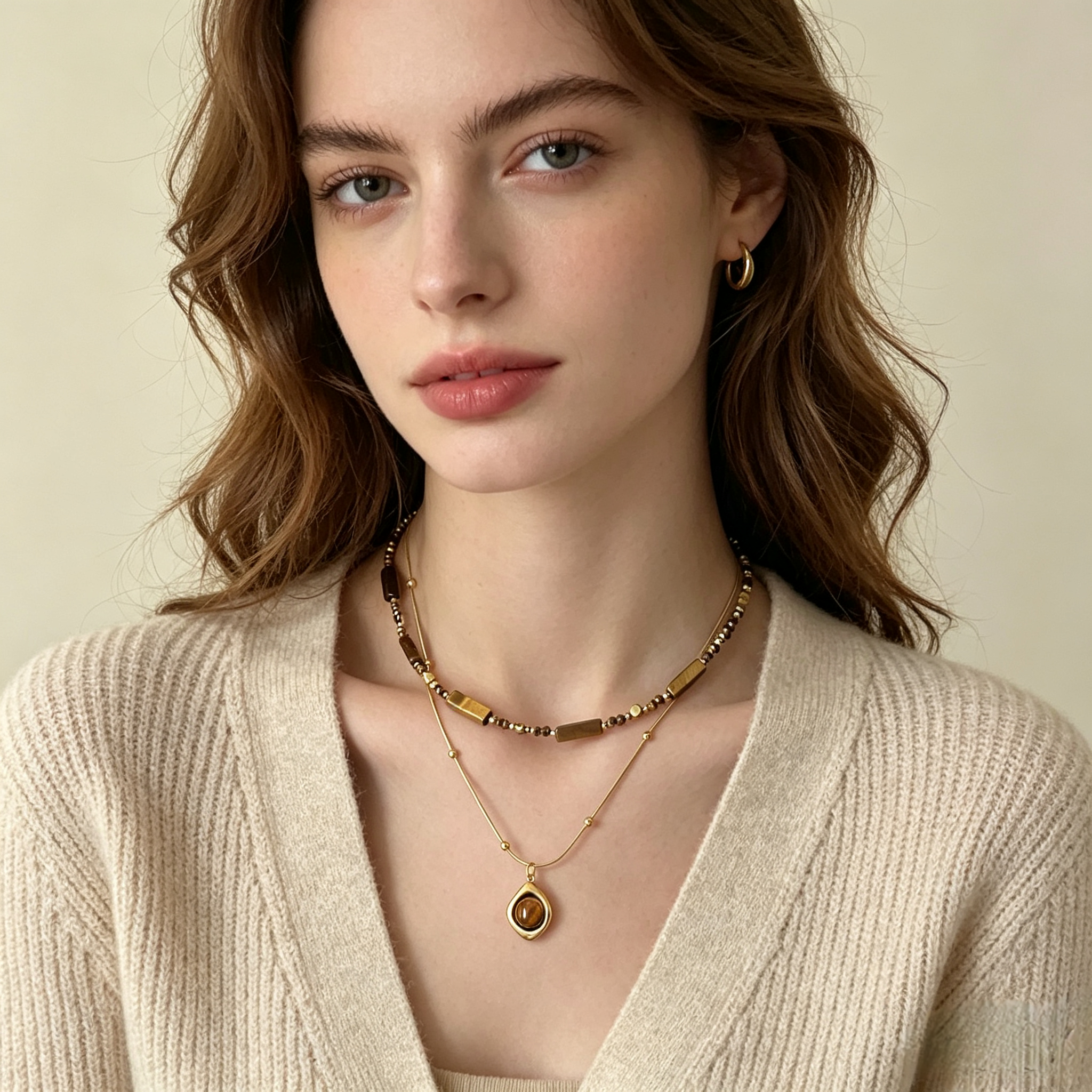 Maillard Tiger Eye Bead Pendant Necklace · Vintage Luxury Women · Taoist Blessed Crystal Jewelry - Maillard Tiger Eye Bead Pendant Necklace · Vintage Luxury Women · Taoist Blessed Crystal Jewelry - Image 7