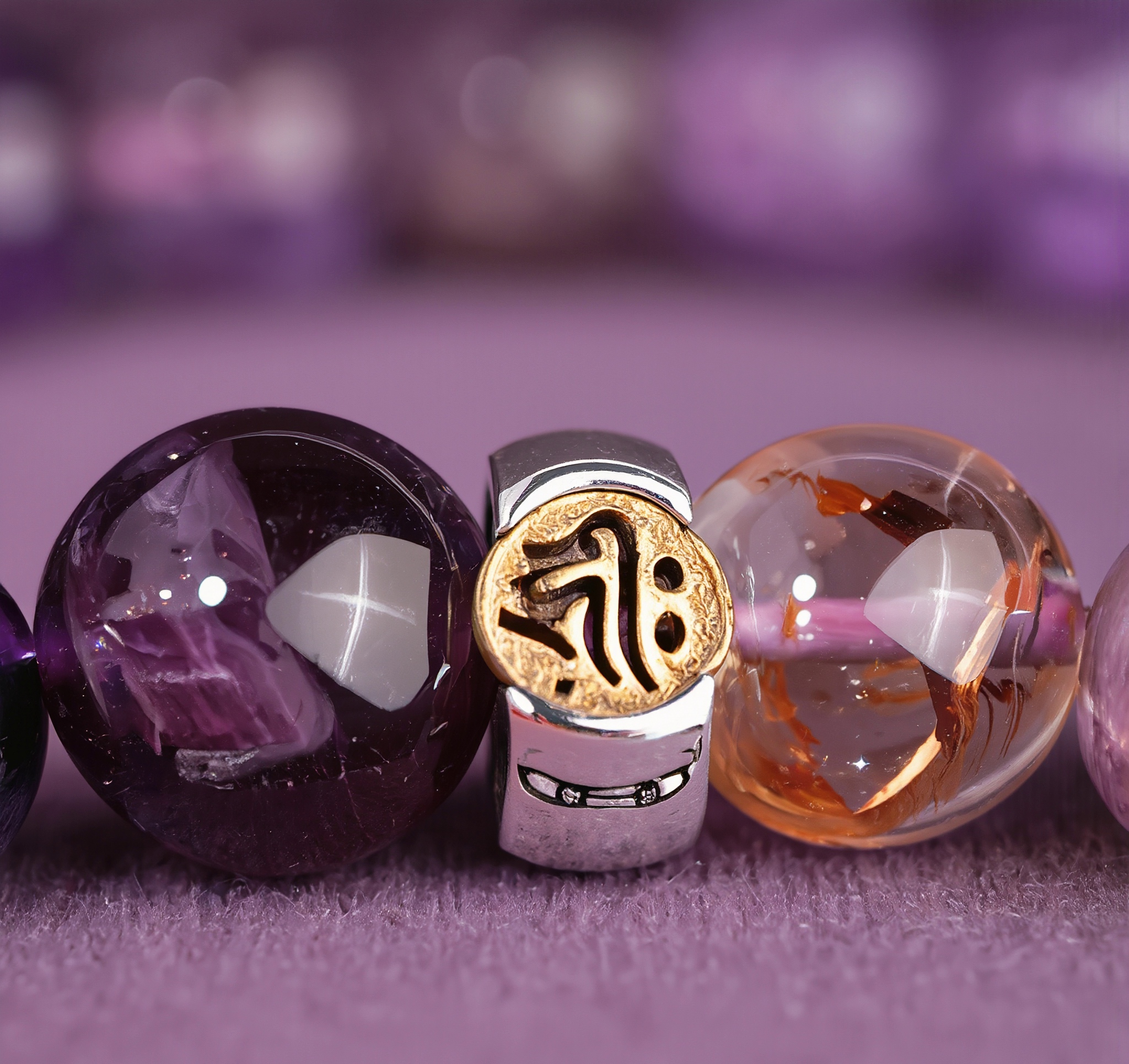 Nine Purple Fire Luck Natural Amethyst Super Seven Multi-Crystal Zodiac Bracelet – Genuine Purple Crystal Healing Wealth Manifestation Energy Stack - Nine Purple Fire Luck Natural Amethyst Super Seven Multi-Crystal Zodiac Bracelet – Genuine Purple Crystal Healing Wealth Manifestation Energy Stack - Image 4