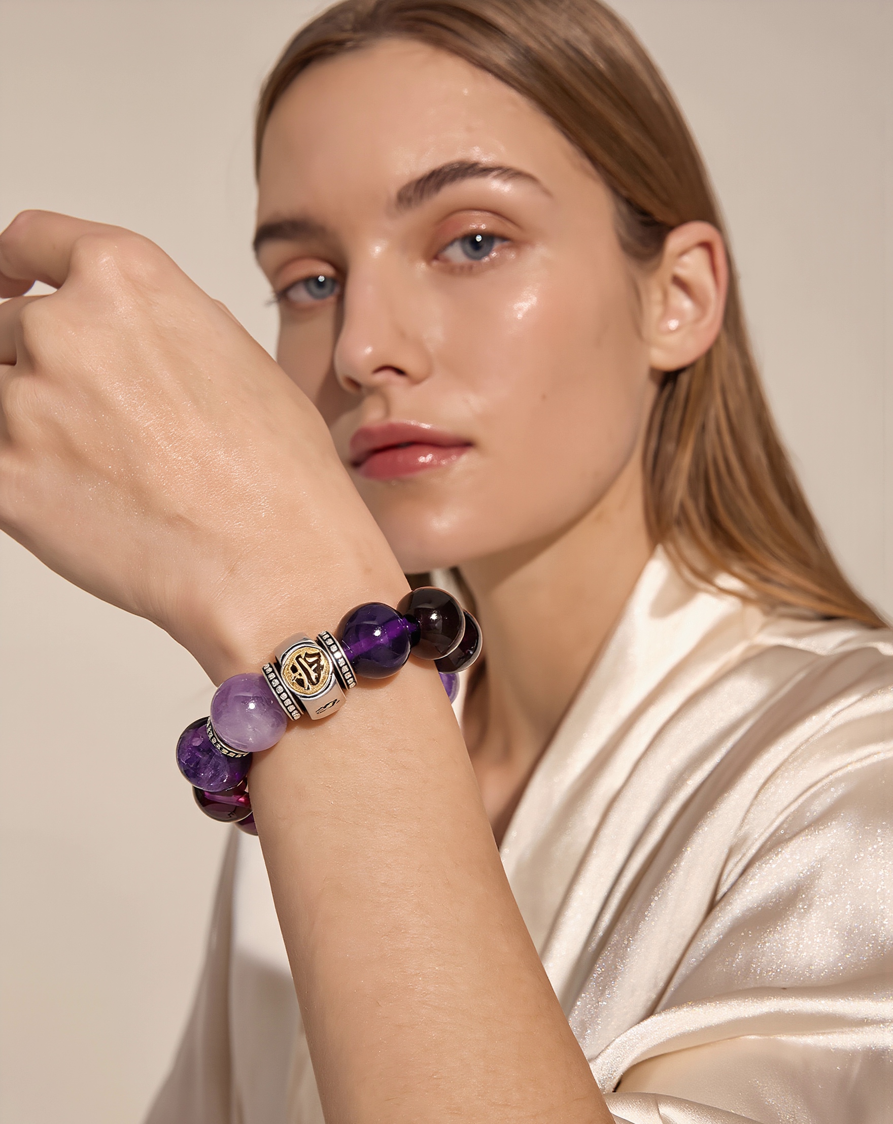 Nine Purple Fire Luck Natural Amethyst Super Seven Multi-Crystal Zodiac Bracelet – Genuine Purple Crystal Healing Wealth Manifestation Energy Stack - Nine Purple Fire Luck Natural Amethyst Super Seven Multi-Crystal Zodiac Bracelet – Genuine Purple Crystal Healing Wealth Manifestation Energy Stack - Image 5