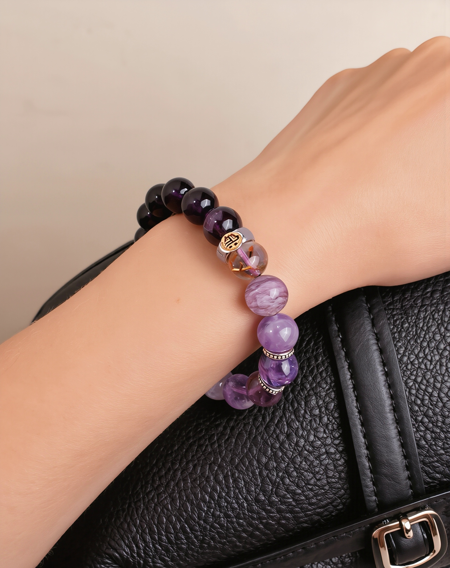 Nine Purple Fire Luck Natural Amethyst Super Seven Multi-Crystal Zodiac Bracelet – Genuine Purple Crystal Healing Wealth Manifestation Energy Stack - Nine Purple Fire Luck Natural Amethyst Super Seven Multi-Crystal Zodiac Bracelet – Genuine Purple Crystal Healing Wealth Manifestation Energy Stack - Image 6